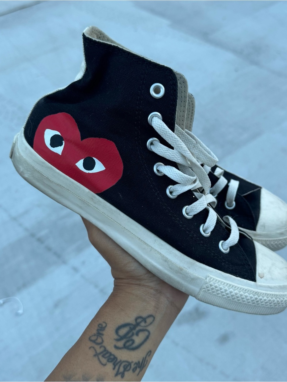Commes de Garcon x Converse High-Top Sneakers size 8.5 mens 10 womens